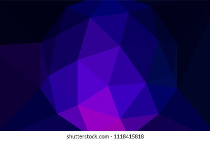 Dark Pink, Blue vector low poly cover. Shining polygonal illustration, which consist of triangles. Brand new style for your business design.