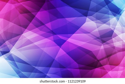 Dark Pink, Blue vector low poly cover. Creative geometric illustration in Origami style with gradient. Best triangular design for your business.