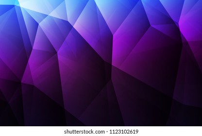 Dark Pink, Blue vector low poly cover. Creative geometric illustration in Origami style with gradient. Pattern for a brand book's backdrop.