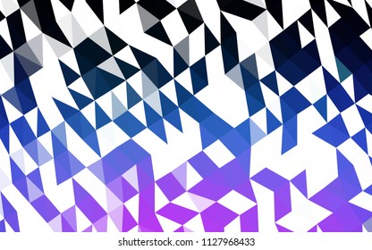 Dark Pink, Blue vector low poly layout. A completely new color illustration in a vague style. Triangular pattern for your business design.