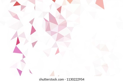 Dark Pink, Blue vector low poly texture. Elegant bright polygonal illustration with gradient. Best triangular design for your business.