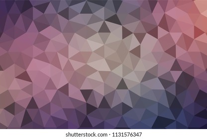 Dark Pink, Blue vector low poly cover. Modern abstract illustration with triangles. Brand new style for your business design.