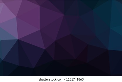 Dark Pink, Blue vector low poly texture. Shining polygonal illustration, which consist of triangles. A completely new design for your leaflet.