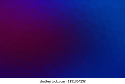 Dark Pink, Blue vector low poly texture. Colorful illustration in abstract style with triangles. Completely new template for your banner.