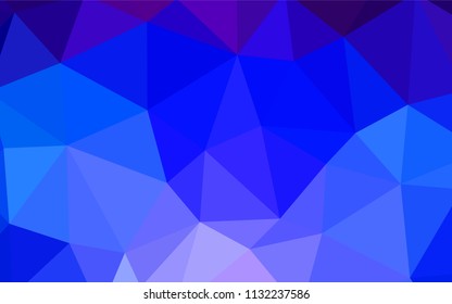 Dark Pink, Blue vector low poly texture. A sample with polygonal shapes. New template for your brand book.