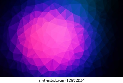 Dark Pink, Blue vector low poly texture. A sample with polygonal shapes. Pattern for a brand book's backdrop.