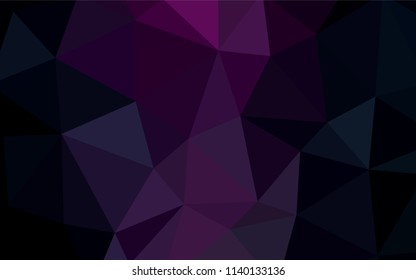 Dark Pink, Blue vector low poly layout. Colorful illustration in polygonal style with gradient. A completely new design for your leaflet.