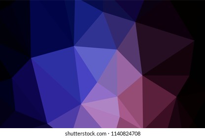 Dark Pink, Blue vector low poly layout. A sample with polygonal shapes. Brand new design for your business.
