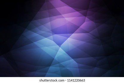 Dark Pink, Blue vector low poly cover. Modern abstract illustration with triangles. New template for your brand book.