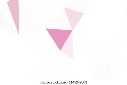 Dark Pink, Blue vector low poly texture. Triangular geometric sample with gradient.  Template for cell phone's backgrounds.