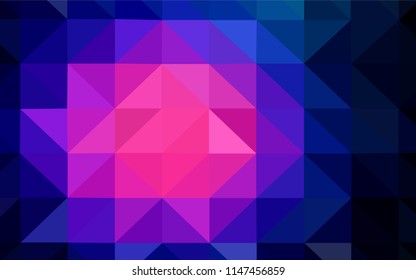 Dark Pink, Blue vector low poly texture. A completely new color illustration in a polygonal style. Brand new style for your business design.
