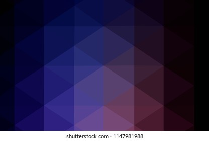 Dark Pink, Blue vector low poly cover. Creative geometric illustration in Origami style with gradient. The best triangular design for your business.