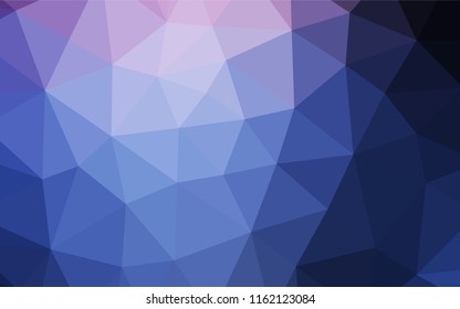 Dark Pink, Blue vector low poly cover. Modern geometrical abstract illustration with gradient. Brand new style for your business design.