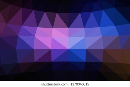 Dark Pink, Blue vector Low poly crystal background. Polygon design pattern. Low poly illustration, low polygon background.