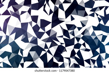 Dark Pink, Blue vector low poly texture. Creative illustration in halftone style with triangles. Polygonal design for your web site.