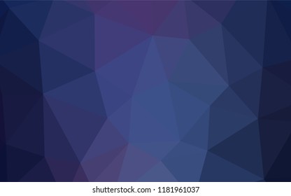 Dark Pink, Blue vector low poly cover. Geometric illustration in Origami style with gradient.  New template for your brand book.