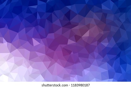 Dark Pink, Blue vector low poly layout. Shining colorful illustration with triangles. A completely new design for your leaflet.