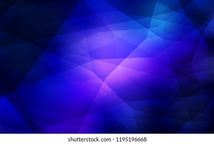Dark Pink, Blue vector low poly layout. Polygonal abstract illustration with gradient. New template for your brand book.