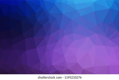 Dark Pink, Blue vector low poly layout. A completely new color illustration in a vague style. The textured pattern can be used for background.