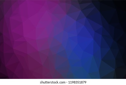 Dark Pink, Blue vector low poly layout. An elegant bright illustration with gradient. A new texture for your design.