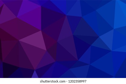 Dark Pink, Blue vector low poly layout. A sample with polygonal shapes. Pattern for a brand book's backdrop.