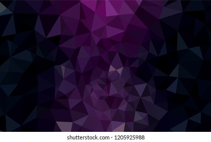Dark Pink, Blue vector low poly cover. Colorful abstract illustration with triangles. Completely new template for your banner.