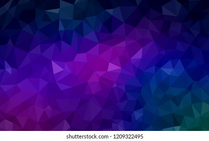 Dark Pink, Blue vector low poly texture. Creative geometric illustration in Origami style with gradient. Best triangular design for your business.