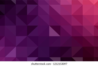 Dark Pink, Blue vector low poly cover. Shining colorful illustration with triangles. Best triangular design for your business.
