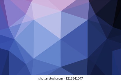 Dark Pink, Blue vector low poly layout. A completely new color illustration in a vague style. A completely new design for your business.