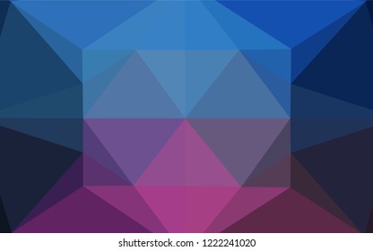 Dark Pink, Blue vector low poly texture. A sample with polygonal shapes. A new texture for your design.