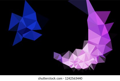 Dark Pink, Blue vector low poly layout. A sample with polygonal shapes. A completely new template for your business design.