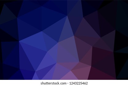 Dark Pink, Blue vector low poly texture. Polygonal abstract illustration with gradient. Pattern for a brand book's backdrop.