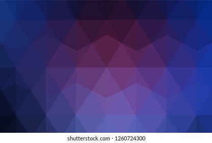 Dark Pink, Blue vector low poly cover. Colorful abstract illustration with triangles. A completely new design for your leaflet.