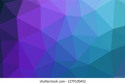 Dark Pink, Blue vector low poly texture. Colorful abstract illustration with triangles. Best triangular design for your business.