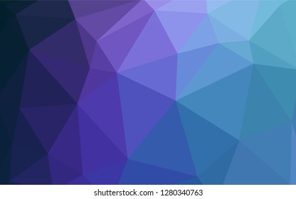 Dark Pink, Blue vector low poly layout. Colorful abstract illustration with triangles. Best triangular design for your business.