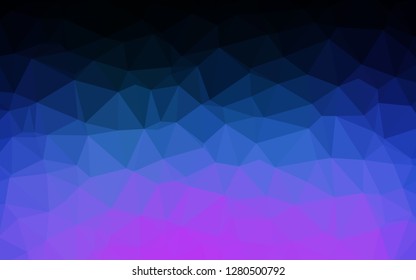 Dark Pink, Blue vector low poly cover. Brand new colorful illustration in with gradient. Completely new template for your business design.