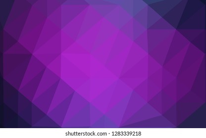 Dark Pink, Blue vector low poly layout. Brand new colorful illustration in with gradient. Template for your brand book.