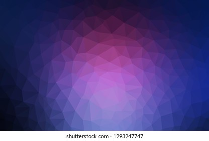 Dark Pink, Blue vector low poly background. Creative geometric illustration in Origami style with gradient. A completely new design for your leaflet.