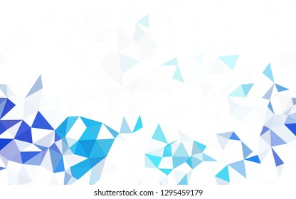 Dark Pink, Blue vector low poly layout. Glitter abstract illustration with an elegant triangles. Triangular pattern for your design.