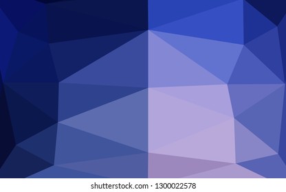 Dark Pink, Blue vector low poly layout. Triangular geometric sample with gradient.  Template for a cell phone background.