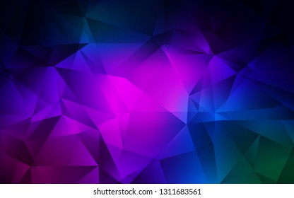 Dark Pink, Blue vector low poly layout. Modern abstract illustration with triangles. Brand new style for your business design.