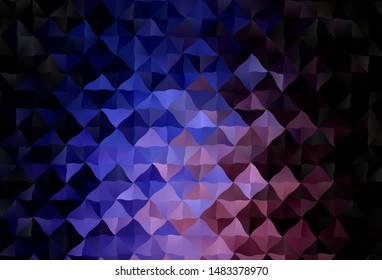 Dark Pink, Blue vector low poly background. Geometric illustration in Origami style with gradient.  Brand new design for your business.