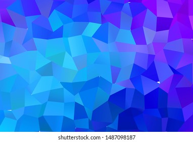 Dark Pink, Blue vector low poly background. A sample with polygonal shapes. A completely new design for your leaflet.