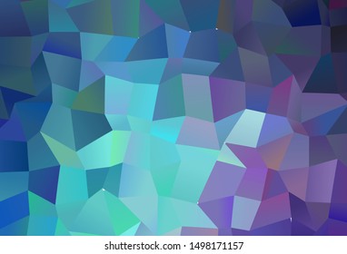 Dark Pink, Blue vector low poly layout. A completely new color illustration in a polygonal style. A completely new design for your leaflet.