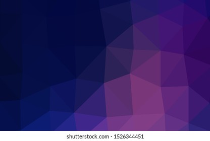 Dark Pink, Blue vector low poly layout. Geometric illustration in Origami style with gradient. Template for a cell phone background.