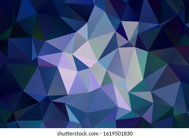 Dark Pink, Blue vector low poly texture. Creative geometric illustration in Origami style with gradient. New template for your brand book.