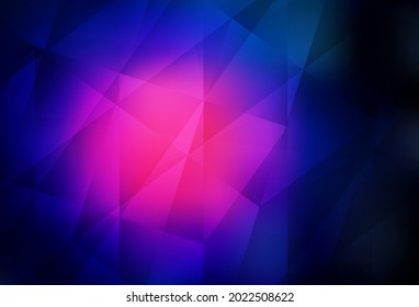 Dark Pink, Blue vector low poly layout. Colorful illustration in abstract style with triangles. A completely new design for your leaflet.