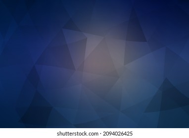 Dark Pink, Blue vector low poly layout. Geometric illustration in Origami style with gradient.  A completely new design for your leaflet.