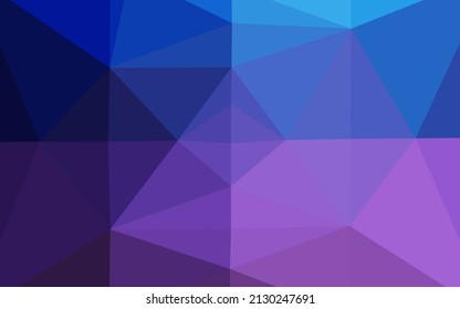 Dark Pink, Blue vector low poly cover. Shining illustration, which consist of triangles. Brand new style for your business design.