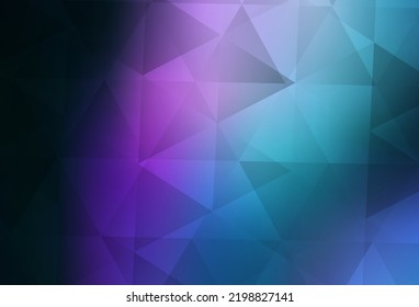 Diseño de polos de bajo vector azul oscuro rosado. Ilustración colorida en estilo abstracto con triángulos. Nuevo estilo para su diseño de negocio.